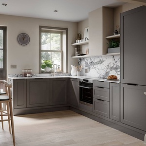 Gabinete de <span class=keywords><strong>Cocina</strong></span> Estilo Shaker con Marco Estrecho, Puertas Duraderas de Aglomerado con Alto Contenido de Reciclado, Acabado Mate - Product Image 1
