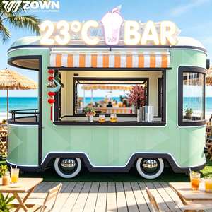 ZOWN Custom Vintage <b>Electric</b> Food Truck Mobile Catering Van LED Light Solar Panel Option 2-4m Customizable Length Aluminum/Vinyl - Product Image 1