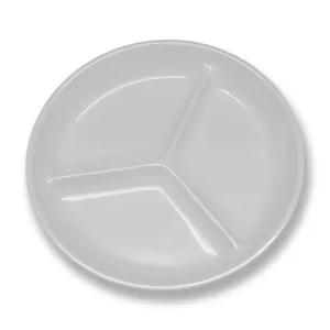 Factory Custom Melamine Compartment Plates 3 Section Melamine Dinner Plates For Household Restaurant