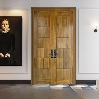 Porte en teck, porte de villa en bois massif de style chinois, porte double à ouverture double anti-effraction, portes extérieures, portes de sécurité pour maison