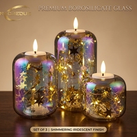 Portavelas de Vidrio Borosilicato, Portavelas de Luz Ambiental, Decoración para Spa, Yoga, Navidad, Mesa, Venta al por Mayor, Regalos para el Hogar