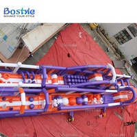Longs parcours d'obstacles gonflables Jeux de parcours d'obstacles pour adultes Grand parc d'attractions gonflable Jeux de sport d'obstacles gonflables