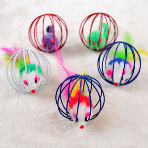 Offre Spéciale Chaton jouets Pour Animaux En Vrac Boule De Plume Interactif <span class=keywords><strong>Souris</strong></span> Chat Jouet Ensemble - Product Image 5