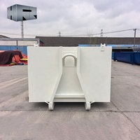 Conteneur à déchets empilable personnalisé avec système de levage par crochet, en acier doux Q235, pour chantier commercial