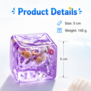 Juguete Blandito en Forma de Cubo de <span class=keywords><strong>Isla</strong></span> Estrellada de 5cm, Textura de Maltosa, Juguete Antiestrés de Subida Lenta con Temática Oceánica, Divertido y Creativo - Product Image 5