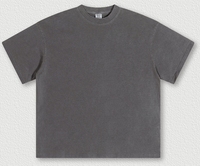 T-shirt pour homme 100% coton lavé, col rond, manches courtes, tee-shirt uni, graphisme personnalisé, streetwear, vêtements décontractés