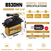 AGFRC Servo RC 20KG Torque 0.17Sec Hi-Speed DC Titanium Gear Digital Servo For 1/10 RC Hobbies