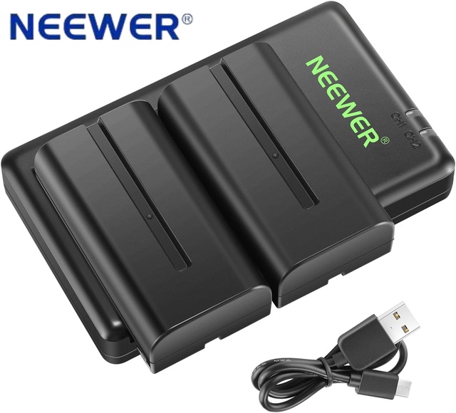 NEEWER for Sony NP-F550 Battery Charger Set Compatible with NP-F970 F750 F770 Camera Accessories