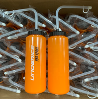 Bouteille d'eau de hockey personnalisable avec logo, embout à paille longue, différentes couleurs, facile à presser, sans BPA, LDPE/HDPE, durable, légère, 1000ML/750ML