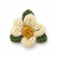 Applique florale au crochet de 5 cm, patch marguerite vintage en fil pour vêtements d'enfants, sacs, accessoires pour cheveux, garniture décorative pour couture DIY