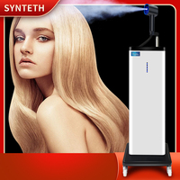 Panneau d'opération du pulvérisateur à lumière bleue le dernier pulvérisateur à vapeur verticale Nano Mist Pulvérisateur pour la teinture des cheveux Lissage Perming