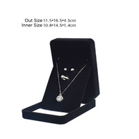 Boîte à bijoux en velours noir rouge de haute qualité pour boucles d'oreilles, cerceaux, bracelet, pendentif, collier et bague