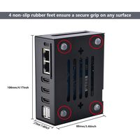 GeeekPi Orange Pi 5 Plus Boîtier métallique intégré avec ventilateur de 40mm et 4 dissipateurs thermiques pour 4GB/8GB/16GB