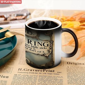 Heat Sensitive Mug 11oz Frosted Black <b>Ceramic</b> Custom Sublimation Coffee <b>Cup</b> - Product Image 5