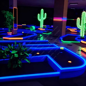 Kit d'accessoires <span class=keywords><strong>de</strong></span> <span class=keywords><strong>golf</strong></span> électrique miniature LED Songfa pour extérieur, tapis <span class=keywords><strong>de</strong></span> <span class=keywords><strong>golf</strong></span> 2m*4m, activités nocturnes familiales en intérieur, simulateur <span class=keywords><strong>de</strong></span> <span class=keywords><strong>golf</strong></span> mobile - Product Image 6