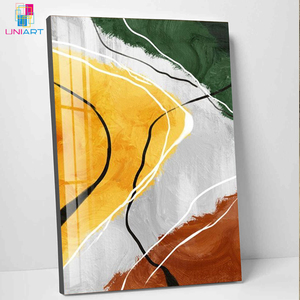 UNIART lukisan dekoratif abstrak Modern, seni dinding latar belakang Sofa minimalis Nordik, lukisan untuk ruang tamu - Product Image 1