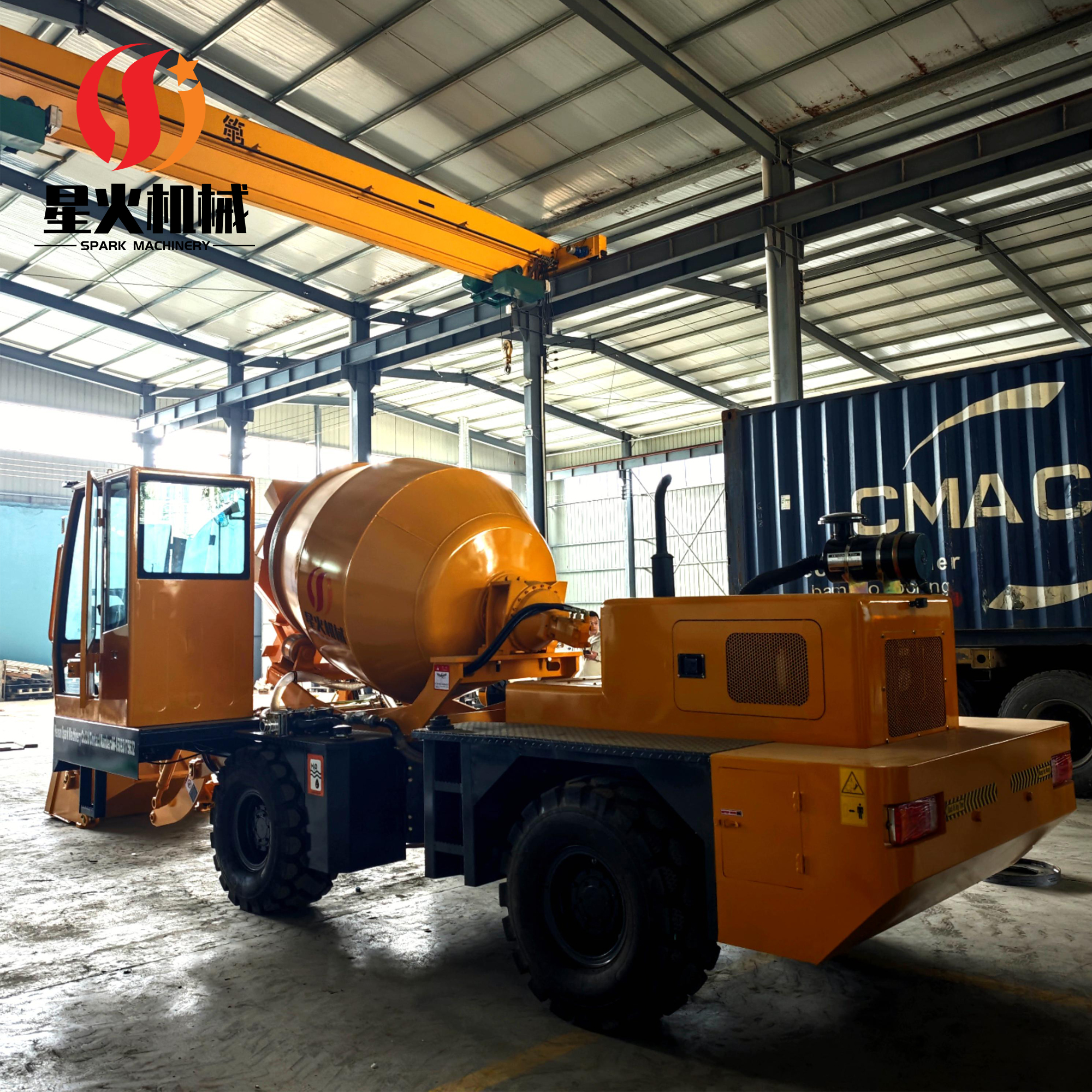 1.2 Cubic Meter High Efficiency Concrete Self-loading Truck Wear-resistant Manganese Steel Concrete Self-loading Truck