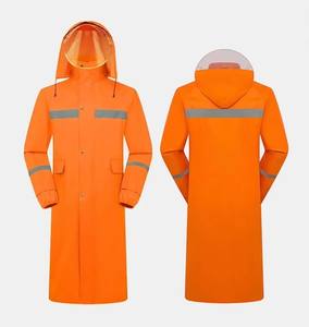 جاكيت مطر ثقيل للبيع بالجملة ، معطف رجالي أسود من قماش أكسفورد ، معطف مقاوم للماء للبناء ، جاكت واقي من الرياح بحجم كبير - Product Image 2