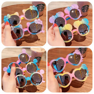 Youlun été ensoleillé mignon princesse dégradé dessin animé enfants à la mode coloré Protection solaire parasol cadeau lunettes de soleil pour les enfants - Product Image 5