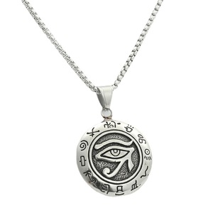 Collar con Colgante de Ojo de Acero Inoxidable para Hombre, Diseño Geométrico, Estilo Punk Retro, Joyería de Moda 280587 - Product Image 5