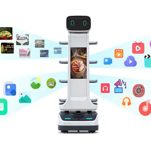 <span class=keywords><strong>Robot</strong></span> <span class=keywords><strong>Camarero</strong></span> Autónomo para Restaurantes, Máquina Transportadora de Comida con Navegación Lidar para Hoteles y Cafés, Venta al Por Mayor - Product Image 5