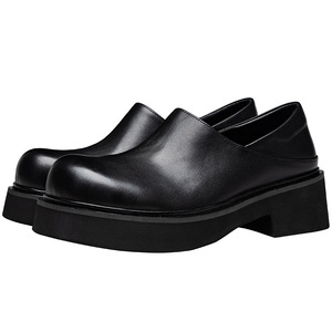 Envío Directo, Nuevos Zapatos Casuales de Cuero para Hombre, Minimalistas, con Punta Redonda, Suela Gruesa de 6 cm, Tacón Convertible de 2 en 1 para Aumentar la Altura - Product Image 4