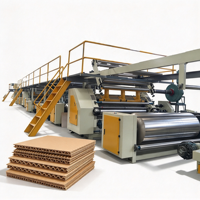 Ligne de production de carton ondulé à 3 couches pour la production de cartons et de cartonages