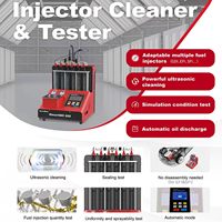 Für CNC605A Professioneller GDI-Kraftstoffeinspritzungsreiniger und Tester, 6-Zylinder Ultraschall-Prüfgerät, OBDII Android Universal