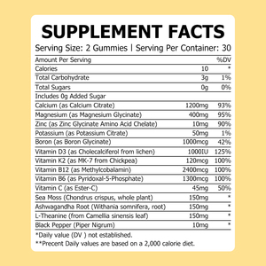 Gomitas de Calcio, Magnesio y Zinc OEM ODM con Vitamina, Calcio y Boro para Mejorar la Densidad Ósea, la Inmunidad, la Energía y el Estado de Ánimo - Product Image 2