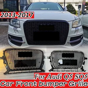<b>For</b> Q5 SQ5 2013-2017 Upgrade RSQ5 Style Car Front bumper Grille <b>Mesh</b> Honeycomb <b>Grills</b> Protector Cover Trim Accessories - Product Image 1