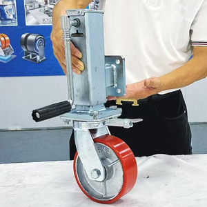 5 Zoll Hochleistungs-Einzieh rollen PU Caster Lifting Wheel Langlebige Polyurethan-Industrie rollen - Product Image 1
