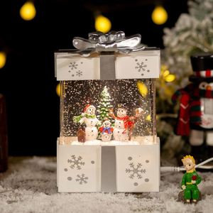 Creative Christmas <b>Gift</b> <b>Box</b> Music Light USB Big Crystal Ball Christmas Decoration <b>Gift</b> Crafts Christmas Snow Ball Water Lamp - Product Image 6