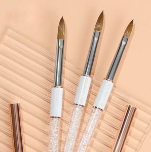Pincel acrílico para <span class=keywords><strong>uñas</strong></span>, mango de diamantes de imitación <span class=keywords><strong>2022</strong></span> kolinsky puro, 10/12 nuevo tamaño, 8/100% - Product Image 1