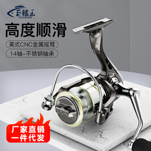 Spinning Reels Metal Right Hand Ocean Beach Fishing Lure Rod Reel JQWHUISYL729 - Product Image 2