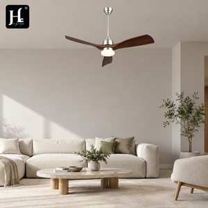 Long Downrod 3 Dark Walnut Wood Blade <b>Ceiling</b> <b>Fan</b> Lamp, Dimmable LED Silent DC <b>Ceiling</b> <b>Fan</b> for Living Room <b>Bedroom</b> Decoration - Product Image 1