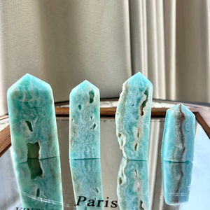 Obelisco de Hemimorfita Azul Natural al por Mayor, Geoda Druzy en Forma de Torre, Varita de Cristal para Sanación Energética, Feng Shui, Meditación y Decoración del Hogar - Product Image 5