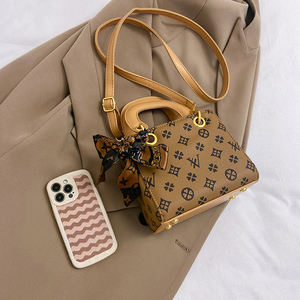 定制设计可爱女士斜挎包耐用休闲几何图案手提包拉链封口PU便携式613 - Product Image 3