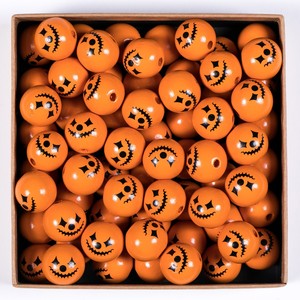 10 Piezas de Cuentas de Madera Natural de 20MM, Regalos de Halloween, Cuentas Sueltas Mixtas para Manualidades, Accesorios para Hacer Joyería SP191 - Product Image 2