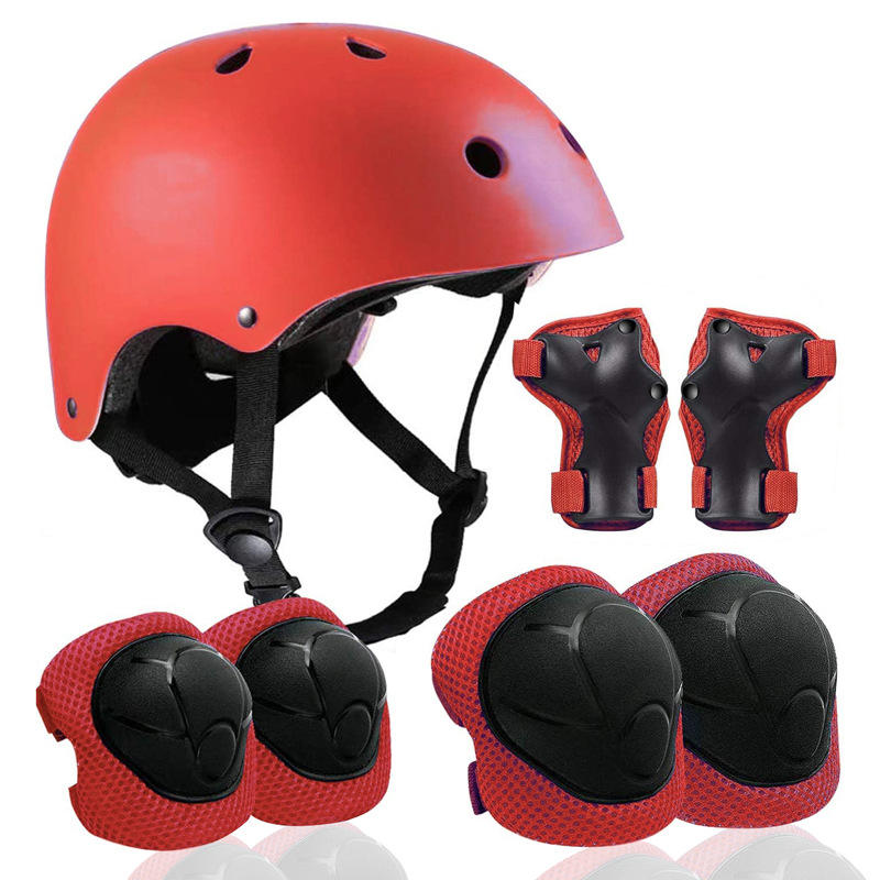 Casco de bicicleta para niños y rodilleras Coderas Juego de