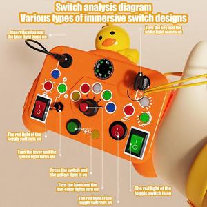 <span class=keywords><strong>Jouet</strong></span> Montessori lumineux pour enfant en bas âge Circuit électrique interrupteur contrôle activité sensorielle planche voyage apprentissage éducation <span class=keywords><strong>jouet</strong></span> - Product Image 4
