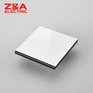 Interruptor de pared de panel de vidrio decorativo y enchufe Diseño de lujo Logotipo personalizado resistente a los arañazos Interruptor de pared de vidrio de la serie 3H - Product Image 2