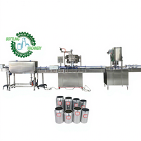 Machine de remplissage de jus de gaz carbonatés, boissons de cola, 250ml, en aluminium, à 12 têtes