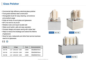Polisseuse à verre 5 têtes pour cafés et bars – Machine à polir la verrerie pour barista - Product Image 2