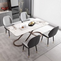 Chaise de salle à manger moderne en cuir PU sans accoudoirs, chaise d'appoint rembourrée, pieds en métal noir, chaise de salle à manger de luxe pour la cuisine