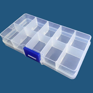 Boîte à perles pour bijoux, organisateur de rangement en résine plastique à 10 compartiments pour outils de fabrication de bijoux, forme rectangulaire - Product Image 3