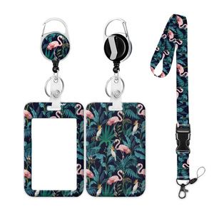Badge clip with <b>lanyard</b>, retractable badge roll <b>for</b> ID card, ID card clip with <b>key</b> chain. - Product Image 5