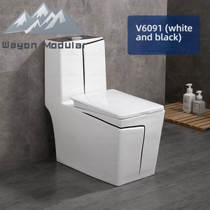 Wayon Support en céramique moderne à double chasse <span class=keywords><strong>WC</strong></span> Salle <span class=keywords><strong>de</strong></span> bain Réservoir d'eau bas Nouvelle cuvette <span class=keywords><strong>de</strong></span> toilette carrée avec structure monobloc <span class=keywords><strong>de</strong></span> drainage S-Trap - Product Image 6