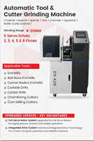 Affûteuse d'outils CNC haute précision ZD-X20 pour le meulage de fraises à 2, 3 et 4 dents