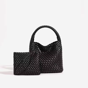 Bolso de hombro cruzado de moda para mujer, hecho a mano, impermeable, de PU, novedad 2025, estilo nicho, portátil, tipo cesta de verduras, con cadenas - Product Image 2