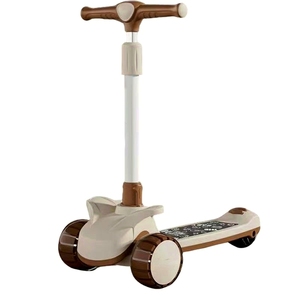 Electric Skateboard Scooter Children Seatable Music Flash Mute <b>Three</b>-Wheel Foldable Detachable Outdoor Toy for Kids Aged 1-8 - Product Image 1